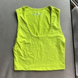 Zyia chartreuse crop top size small